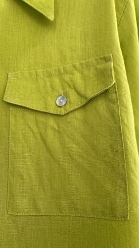 CHICOS Shirt Womens Size 2 Large Blouse Top Long Sleeve Green - Picture 3 of 4