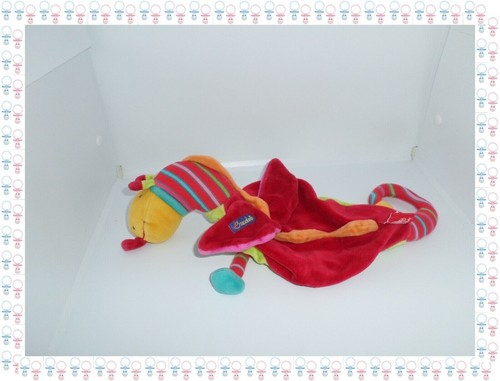 ⑳ -Doudou Dragon Vert Rouge Dragobert Multicolore Moulin Roty - Foto 2 di 4