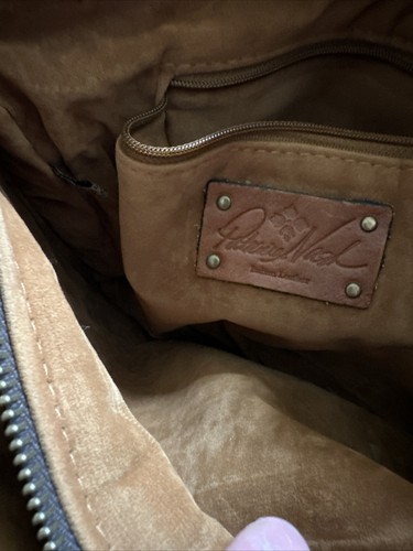 PATRICIA NASH tooled vintage leather shoulder crossbody bag BROWN Fringe Tassel - Picture 9 of 16