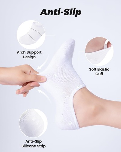 No Show Socks Womens and Men Low Cut Ankle Short Anti-slid Athletic Running N... - Bild 3 von 8