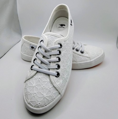 Rocket Dog Chow Chow Elsie Lo Top Ladies Pumps In White Size UK 5 - Picture 17 of 21