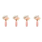 4 Stück geometrische Blumenvase, gerillte Blumenvase, Behälter,