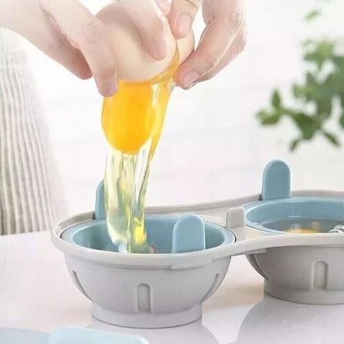 Microondas Huevos Cazador Furtivo Utensilios de Cocina Vaporera Cazador Furtivo Cocina Doble Taza Hervidor de Huevos - Imagen 5 de 12
