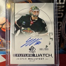 2024-25 SP Authentic Future Watch 801/999 Jesper Wallstedt Rookie Auto RC Wild