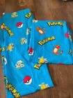 Zap blue multi Pokemon print ready made 100% cotton curtains