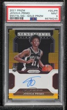 2021-22 Prizm Sensational Signatures Gold /10 Joshua Primo PSA 9 Rookie Auto RC