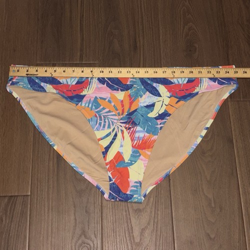 Bikini floreale fondo blu rosso giallo rosa vecchio navy donna taglia 4XL nuovo senza etichette - Foto 5 di 7