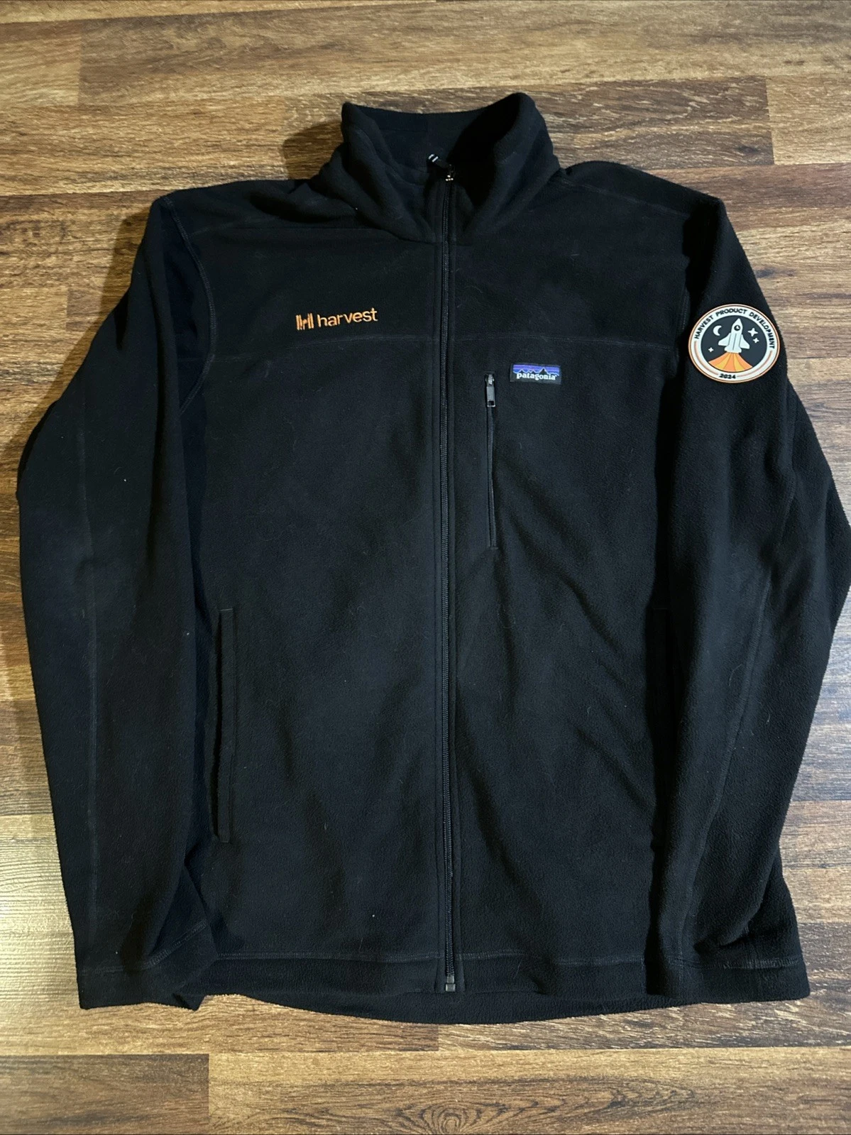 Patagonia Sweater Jacket Mens XL Black Fleece Full Zip Travel Outdoor