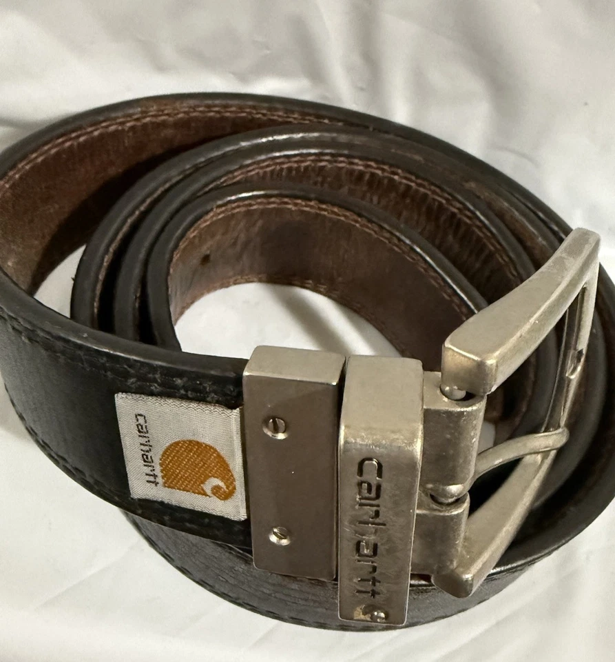 Cinturón de cuero Carhartt para hombre ropa de trabajo al aire libre informal Foto 2 de 4