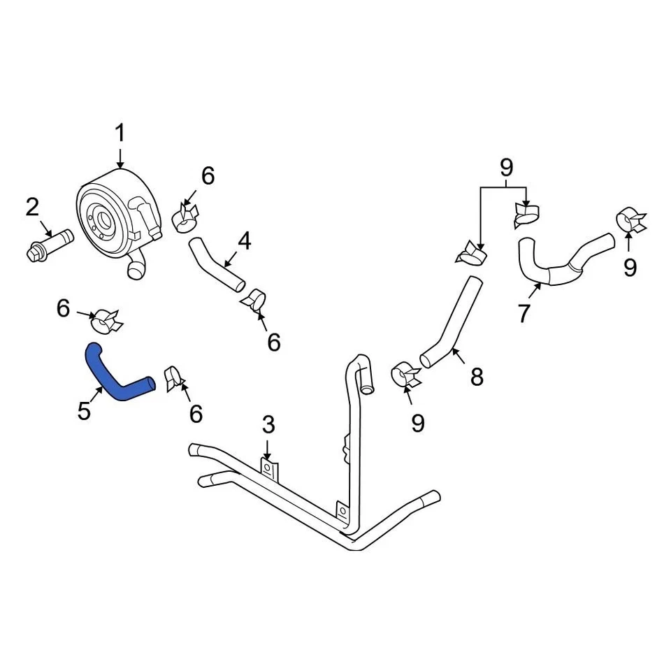 For Infiniti G35 07-08 Infiniti 21306JK29E Front Lower Engine Oil Cooler Line - Image 4 of 4