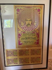JIMI HENDRIX 2nd PRINT FILLMORE EAST NYC 1968 CONCERT POSTER SIGNED & #100/100