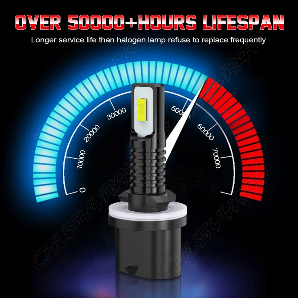 For Saturn SC1 SC2 1997-2002 9005 9006 880 Led Headlight Foglight 6X Bulbs Combo - Image 3 of 4