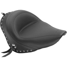 Mustang Chrome Studded Solo Seat Only Harley 06-10 FXST 07-17 FLSTF 76240