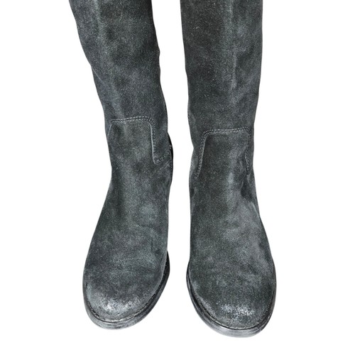 Sofft Sharnell Boots Womens 7.5M Black Tall Waterproof Suede Leather Lace Up Zip - Picture 6 of 14