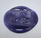 Suncatcher Unicorn  Glass Medallion pressed glass Purple