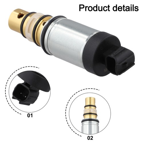 A/C Compressor Solenoid Valve for Hyundai For Kia Easy Installation Silver Tone - Picture 3 of 4