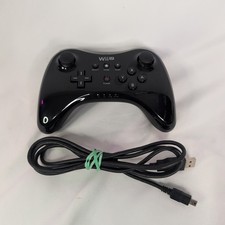 Official OEM Nintendo Wii U Pro Black Wireless Controller WUP-005 Authentic
