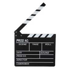 Wooden Movie Film Clapboard 10.63x11.81" Movie Theater Decor, P-Black