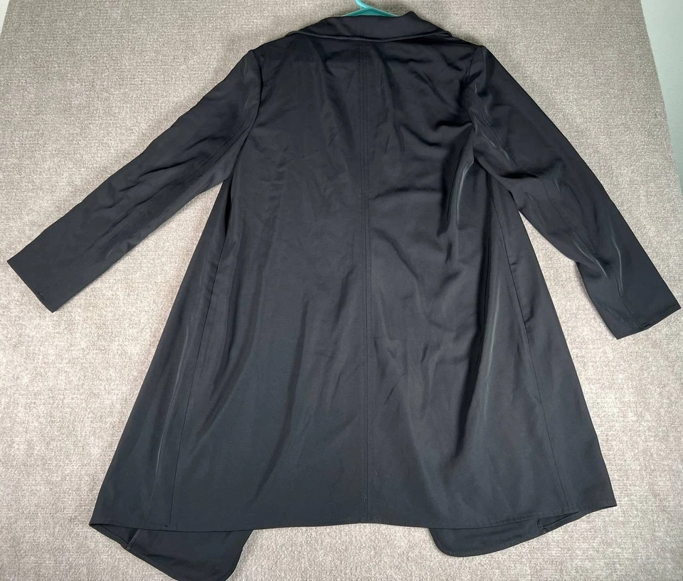 Alfani Polyester Duster Cardigan Open Front Womens Size S Sleeve Black - Image 3 of 4