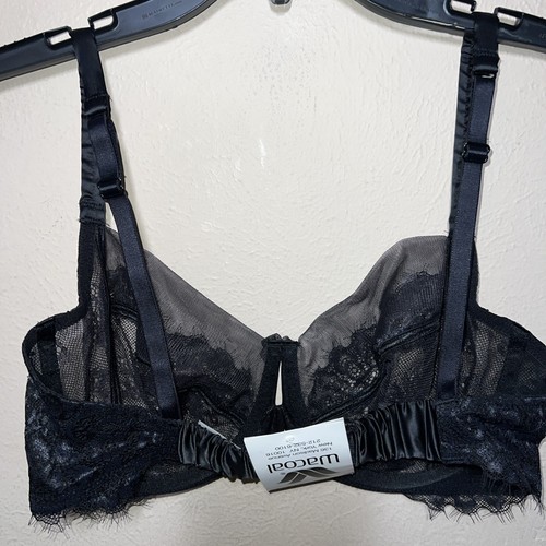 New Wacoal 855323 Center Stage Underwire Bra Black New Size 34D Sheer Unlined - Picture 7 of 12