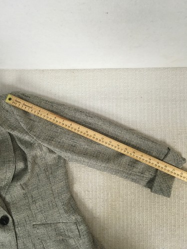Jones Wear Suit Jacket Women Size 8 Beige w Black Long Sleeves Faux Pockets - Picture 8 of 12