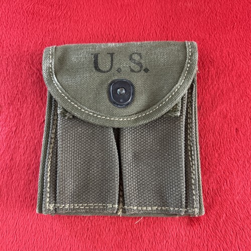 WW2 ORIGINAL M1 CARBINE Ammo Magazine Mag Buttstock POUCH US ARMY WWII 1943