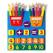**Felt Learning Board Educational Toy DIY Addition Subtraction Finger Arithmetic