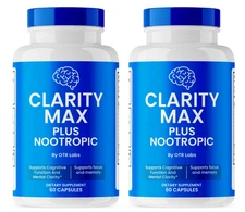 Clarity Max Plus Nootropic Cognitive Support Dietary Supplement 120 Capsules