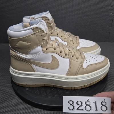 Nike Air Jordan 1 Elevate High Shoes Womens Size 7.5 Tan White DN3253-121