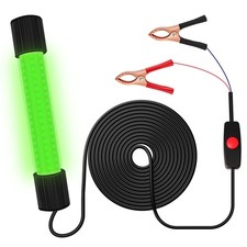 SeaShine IP68 Underwater Fishing Light, DC/AC 12-24V Green Fish Lights, 1300L...