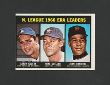 1967 Topps ERA Leaders #234 ~~ Sandy Koufax & Juan Marichal