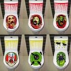  Horror Toilet Sticker Bathroom Decorations Halloween Seat Stickers