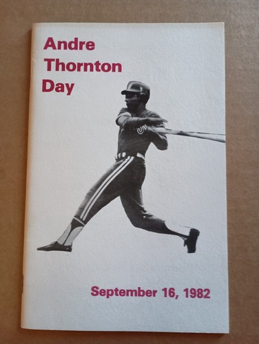 1982 Andre Thornton Day Program Cleveland Indians Baseball Phoenixville PA - Picture 1 of 6