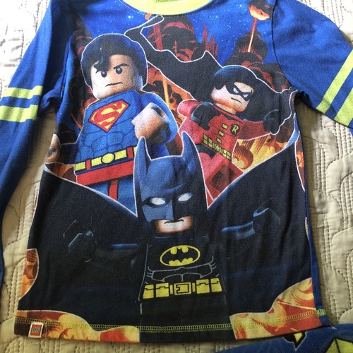 Lego DC Comics Super Heroes Children’s Size 8 2-piece Sleepwear Pajamas New Boys - Picture 6 of 9