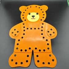 FISHER-PRICE - Vintage PRESCHOOL BEAR LACE UP TRAINING TOY 📦