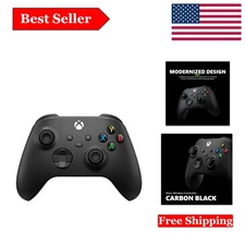 Black Wireless Gaming Controller with Custom Button Mapping & Share Function