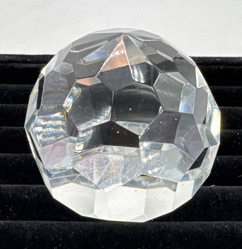 Vintage TIFFANY & CO. Clear Crystal Diamond Faceted Paperweight Figurine - Picture 17 of 22