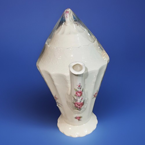 Spode Copeland's 'Billingsley Rose' 10.5” Tall Coffee Pot; White + Pink Rose " - Picture 5 of 7