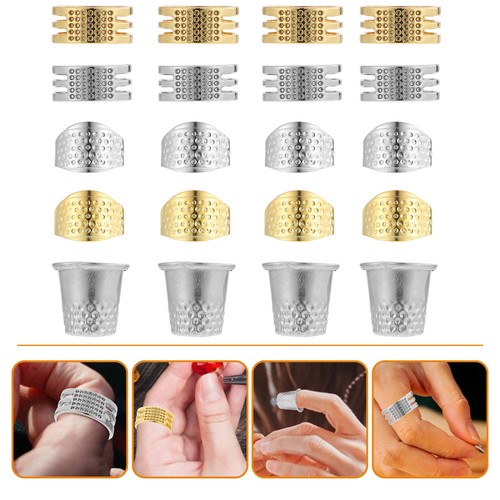 20 Pcs Thread Pin Set Copper Sewing Protectors Hand Supplies Thumb Thimble - Bild 2 von 12