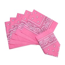 12-Pack Bandana Head  face Wrap - Washable Reusable Unisex 100 Cotton - Pink