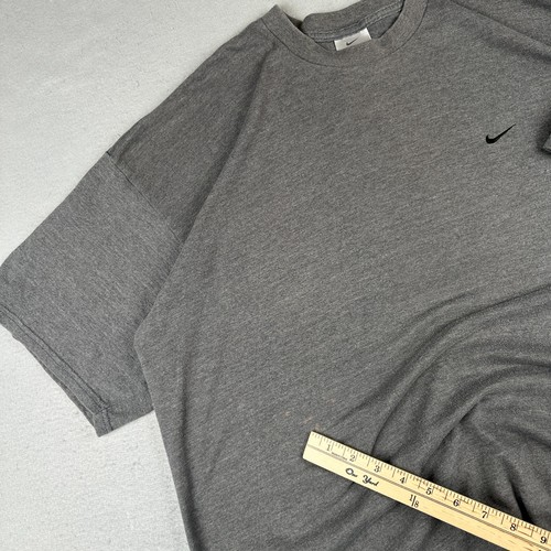 Vintage Nike T Shirt Mens XXL 2XL Gray Faded Mini Swoosh Y2K Baggy Boxy READ - Picture 4 of 14