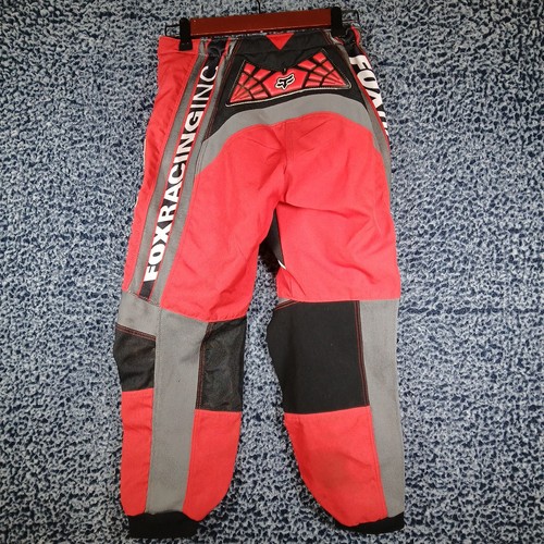 Fox Racing Pants Youth 26 Riding 180 Red/Black Dirt Bike BMX Waterproof Coated - Picture 5 of 17