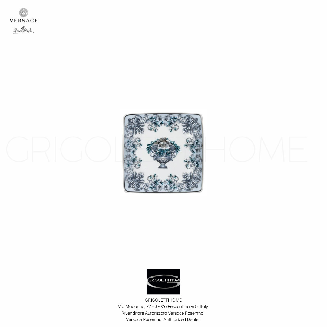 Versace Rosenthal Coupe Dieux Holiday Square Flat Cup 12 cm / 4.72 in