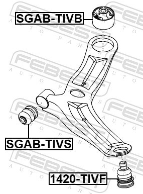 FEBEST SGAB-TIVB Lagerung, Lenker für HERO MOTORCYCLES,SSANGYONG - Bild 2 von 2