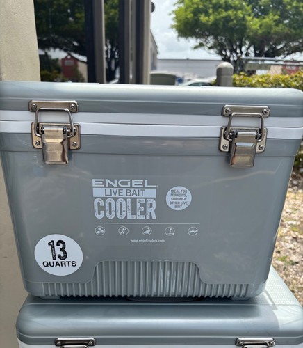 ENGEL PRO live bait cooler 13 QT silver or tan w/ rechargeable lithium battery