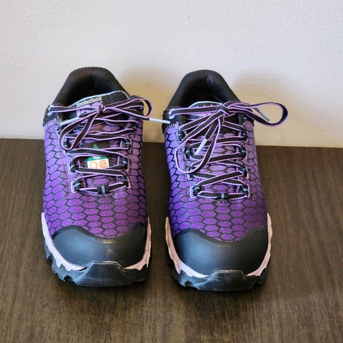 Women's TIMBERLAND PRO Powertrain Sport Alloy SAFETY TOE SNEAKERS Sz 7W Purple - Picture 3 of 19