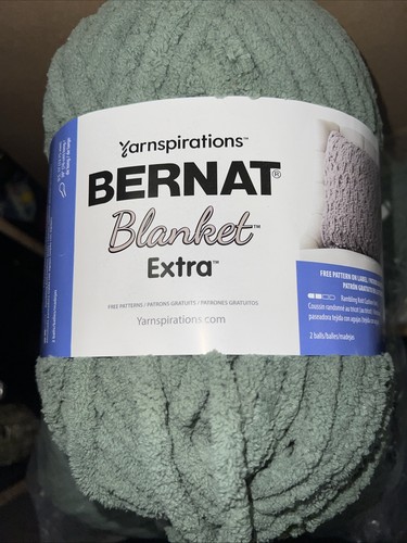 5 Skeins Yarnspirations Bernat Yarn Smoky Green Blanket LOT - NB50 - Picture 3 of 7