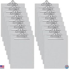 16-Pack Heavy-Duty Aluminum Clipboards - 12"x9" A4 & Letter Document Holders