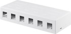 Keystone Leergehäuse 6-port; Keystone Leergehäuse 6-port - mit einfacher Snap-In