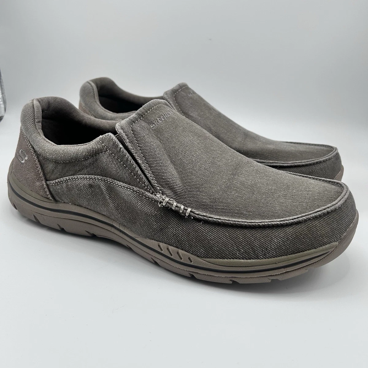Skechers Superior Relaxed Fit Canvas Slip On Loafers Grey Mens‎ 10.5 Skechers Relaxed Fit Air Cooled Memory Foam Mens Slip On  main image 3
